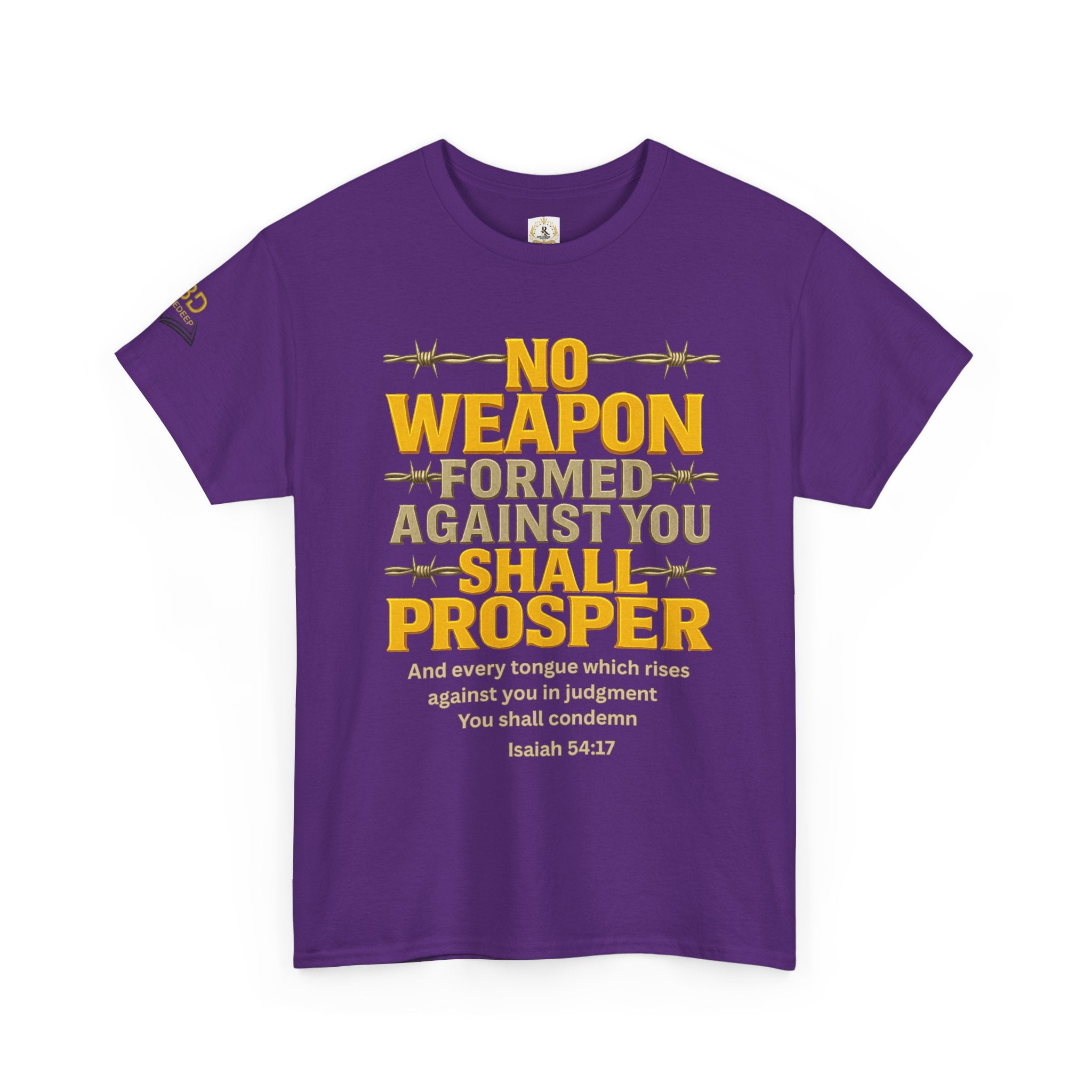 No Weapon Formed _ White Cotten Tee. Enjoy Free Shipping.