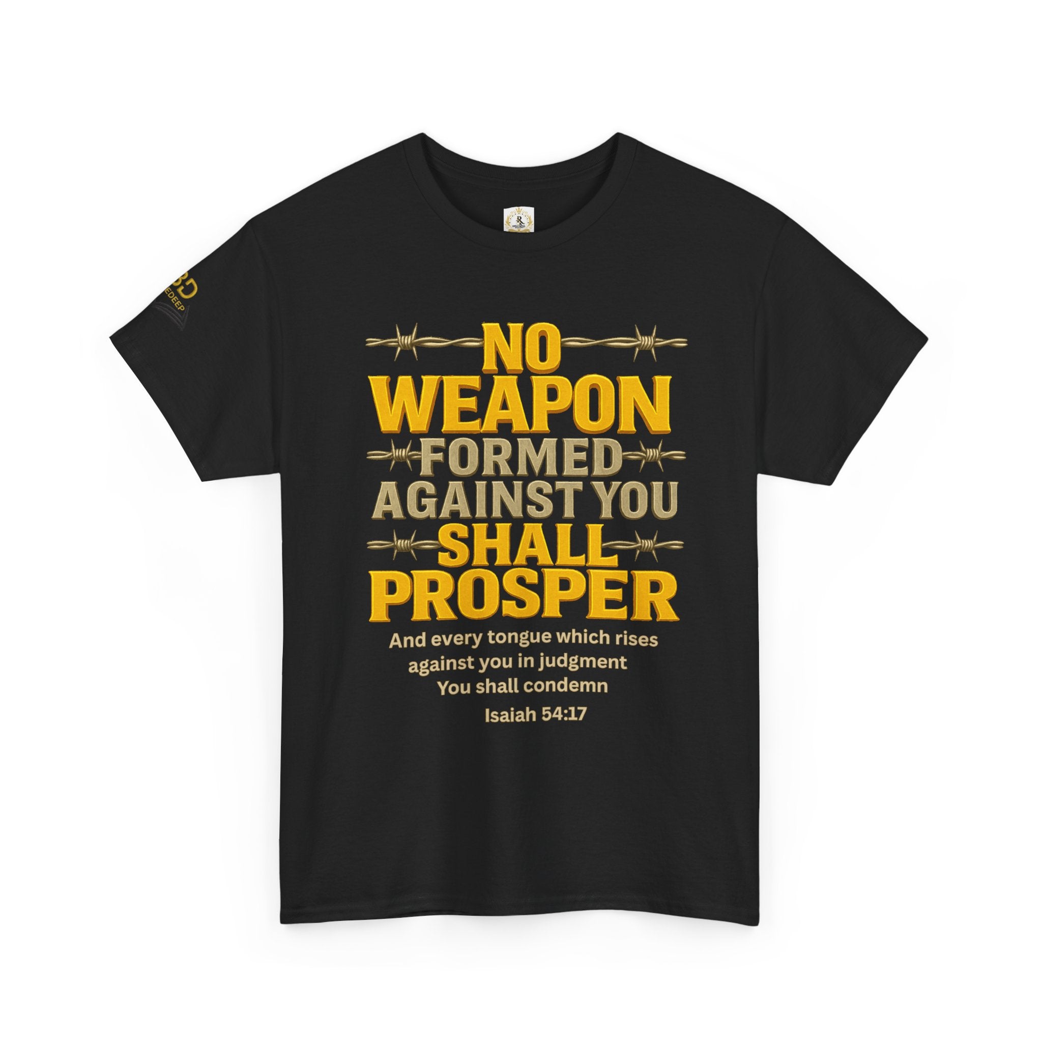 No Weapon Formed _ White Cotten Tee. Enjoy Free Shipping.