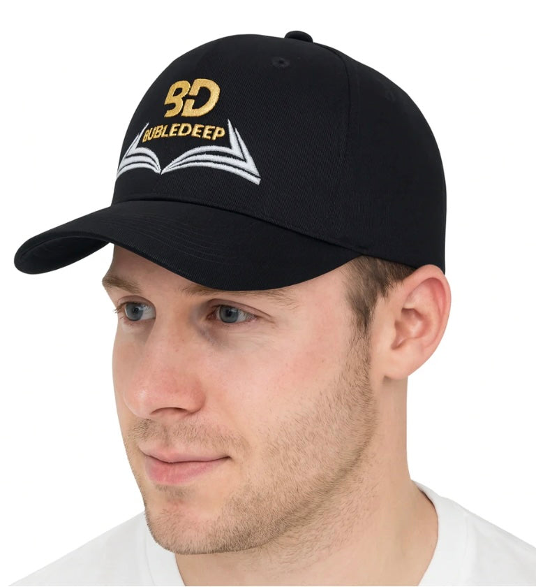 BibleDeep White and Gold logo Cap.